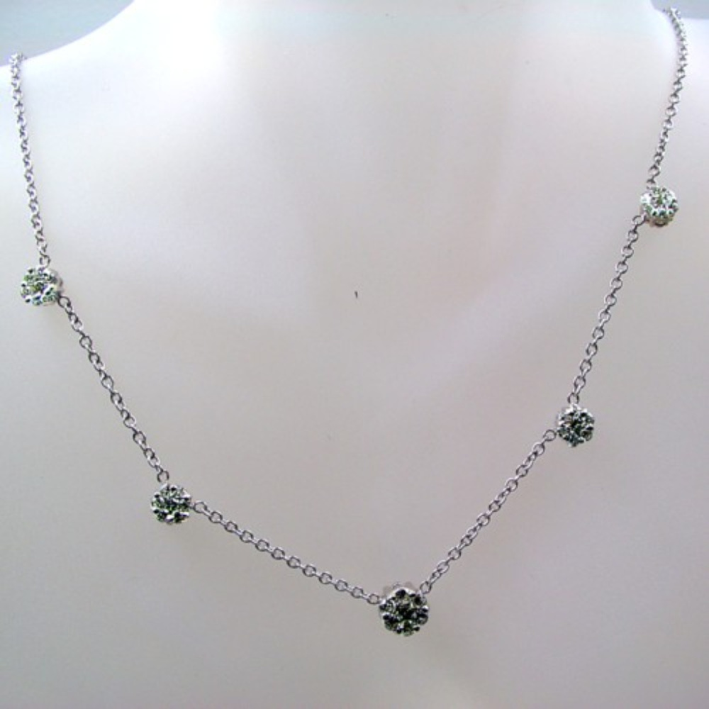 Diamond Necklace .83TDW 14KT White Gold